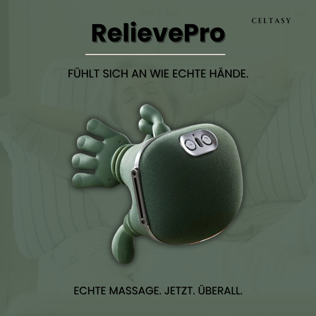 RelievePro - Tiefenmassage, die sich wie echte Hände anfühlt.