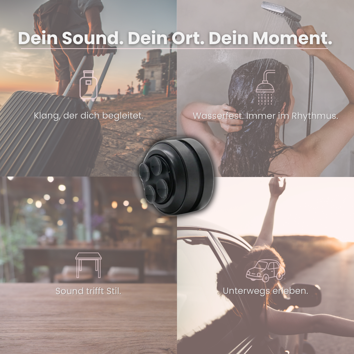 BoomyDrop - Speaker mit Flächen-Sound-Technologie