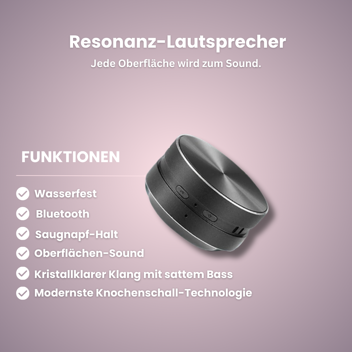 BoomyDrop - Speaker mit Flächen-Sound-Technologie